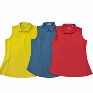 Callaway Neon Golf Polo Tank Tops Women’s Size Small Set of 3 Sporty Athletic
